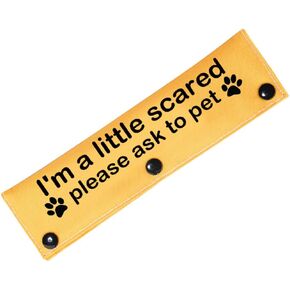 PWHAOO Scared Dogs Leash I'm a Little Scared Please Ask to Pet Dog Leash Wrap Anxious Dogs Leash Sleeve (Little Scared Sleeve)