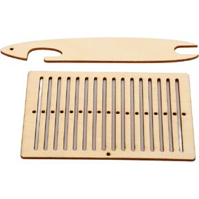 2 Pieces Weaving Loom, Wooden Belt Loom Kit, Easy to Install Multi Craft Weaving Loom Kit for Beginner, Girls and Boys Ages 6 7 8 9 10 11 12 13 Years Old and Up, Adults