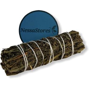 1 pc Ruda Rue Smudge Stick, 4-Inch Hand Tied, All Natural, Ethically Sourced for Home Cleansing, Clearing Negative Energy, & Attracting Positivity JC-204