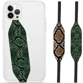 Switchbands Customizable Universal Phone Grip Strap |Pack of 2| Reversible Phone Hand Strap for Phone Cases As Phone Loop Holder |Secure Handling by Comfortable Phone Strap - Brown & Black Cows