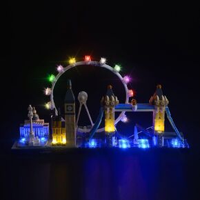 GEAMENT Upgraded Version Light Kit for Architecture London Skyline Collection Compatible with Lego 21034 Landmark Building Bricks Model (Model Set Not Included)
