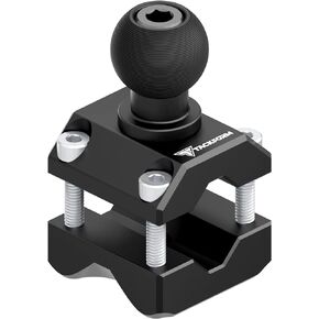 Tackform 3/8" - 5/8" Bar Clamp - CNC Aluminum | Dual Type-B Connections 20mm Ball and Dovetail/Flange | Securely Mount on Headrest Bars, Crossbars, and Mirror Bars | DuraLock 20 Series