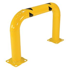 Vestil HPRO-36-24-4 Yellow Powder Coat High Profile Machinery Guard, Welded Steel, 4-1/2" OD, 36" Length, 24" Height