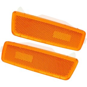Front Bumper LED Side Marker Lights Cover Lens Indicators Signal Light Assembly for Volkswagen Jetta 2005-2010 Yellow 1 Pair