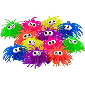 Stretchy Puffer Ball Yoyo Assortment (12) Pieces | Puffer Ball Toys Party Favors | Bulk Yoyos for Kids | Comes in Assorted Colors