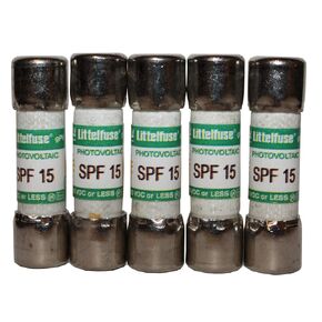 SPF-15 Solar/Photovoltic Protection Fuse 15 Amp 1,000 Volts DC (5 Pack) QSU