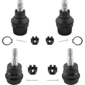 BOXI 4pcs Front Lower Suspension and Upper Ball Joint Assembly Fit for Jeep Cherokee 1984-1989/Comanche 1986-1989/Wagoneer 1984-1989/Wrangler 1987-1989 | K3134T K3137T