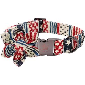 Elegant little tail Sunflower Girl Dog Collar for Female Dogs, Pet Collar Adjustable Dog Collars with Flower Gift for Medium Dogs