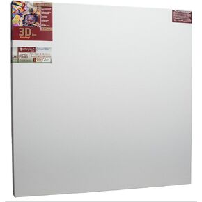 Masterpiece Z1DS-3636 3D Pro 2.5 بوصة Sausalito عميق الوزن والملمس 14 أونصة من القطن الممدد 36 بوصة × 36 بوصة أبيض