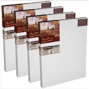 MASTERPIECE Z4MA-2024 Monet PRO 1-1/2 بوصة، 20 بوصة × 24 بوصة، قماش كتاني بلجيكي من الكتان مع أكريليك موير 4 قطع