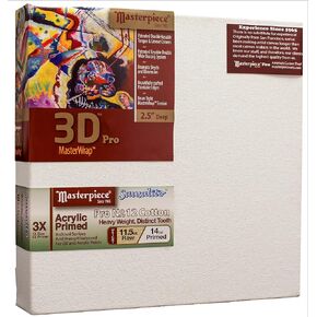 Masterpiece Z1DS-1212 3D Pro 2.5 بوصة Sausalito عميق الوزن والملمس 14 أونصة من القطن الممدد 12 بوصة × 12 بوصة أبيض