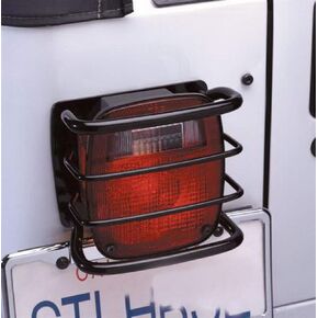 RAMPAGE PRODUCTS Rampage Euro Taillight Guards | Pair, Steel, Black | 8660 | Fits 1976 - 2006 Jeep CJ, Wrangler YJ & TJ