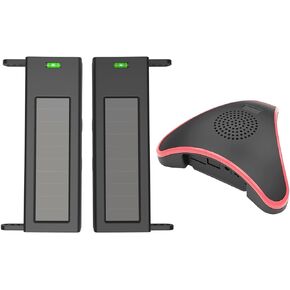 HTZSAFE Solar Wireless Driveway Alarm System- 1/4 Mile Long Transmission Range- 190 Feet Wide Sensor Range- No Wiring No Need Replace Battery- Outdoor Weatherproof DIY Security Perimeter Alert System