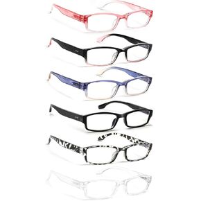 JOSCHOO 6 Pack Computer Reading Glasses for Women and Men with Comfortable Spring Hinges for Men and Womens Readers