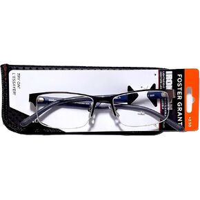 Foster Grant IronMan IronFlex IM1001 Gunmetal/Blue Men's Reading Glasses, +2.00