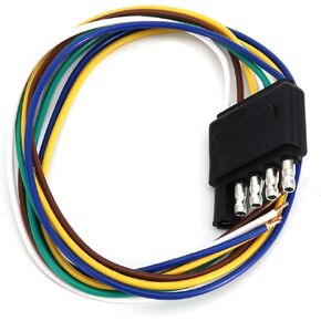 Trailor4 Way Flat - 5 Pin Flat Plug 5 Way Flat Trailer Wire Harness Extension Connector Plug 25inch