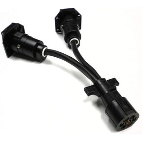 RV Pigtails 20055 7-Way Y Adapter , black