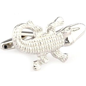 Alligator Gator Pair Cufflinks in a Presentation Gift Box & Polishing Cloth