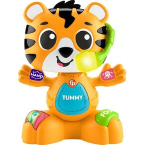 Fisher-Price Baby Learning Toy Link Squad Bop & Groove Tiger with Music & Lights for Ages 9+ Months, Compatible Only with Link Squad Items in Saudi Arabia