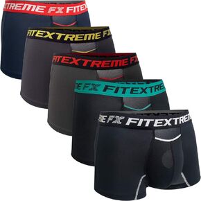 5 Pack Mens Separate Pouch Breathable Performance Boxer Briefs