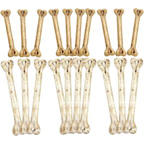 EXCEART 20pcs Mini Skeleton Bones Simulation Plastic Bone White Fake Bones Prop Skull Bone Pendant Charm Artificial Bone Ornaments Hanging Decor DIY Human Skeleton Costume