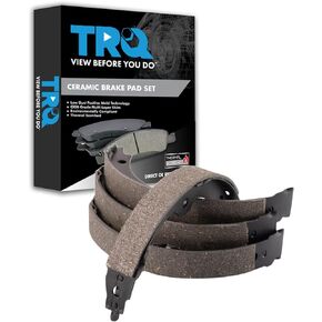 TRQ Rear Parking Brake Shoe Set Compatible with 2006-2015 Lexus