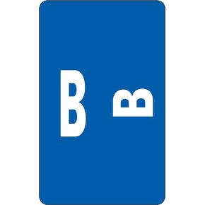 Smead AlphaZ ACCS Color-Coded Alphabetic Label, B, Dark Blue, 100 Labels per Pack (67172)