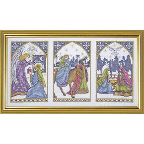 Design Works Crafts Nativity Windows Counted Cross Stitch Kit, Multi