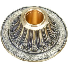 Copper Tibet Prayer Wheel Holder with Mandala Pattern, Hand Held Prayer Wheel Display Stand for Praying, blessing, Meditation, Healing, Relaxing, Yoga (Prayer Wheel Not Included)