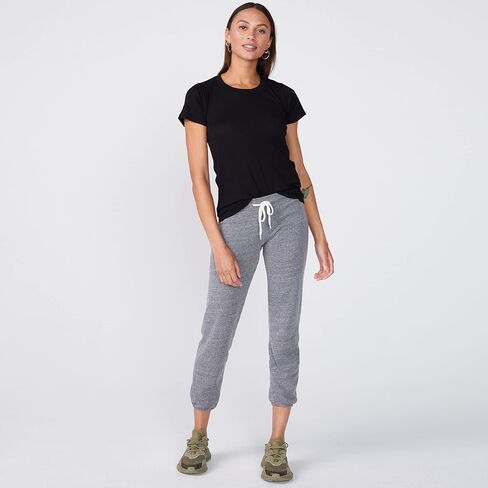 Monrow Women's Supersoft Fleece High Waisted Sweatpants, Super Soft Material, Casual Straight Leg Cut & Banded Ankles in Saudi Arabia