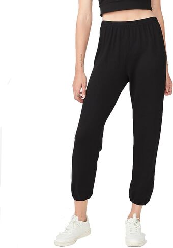 Monrow Women's Supersoft Fleece High Waisted Sweatpants, Super Soft Material, Casual Straight Leg Cut & Banded Ankles in Saudi Arabia