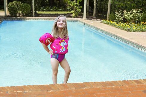 Poolmaster Learn-To-Swim Lil' Splashers Swimming Pool Float Training Aid Swim Vest and Arm Floaties, Blue in Saudi Arabia
