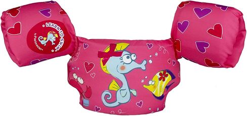 Poolmaster Learn-To-Swim Lil' Splashers Swimming Pool Float Training Aid Swim Vest and Arm Floaties, Blue in Saudi Arabia