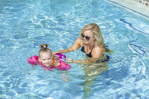 Poolmaster Learn-To-Swim Lil' Splashers Swimming Pool Float Training Aid Swim Vest and Arm Floaties, Blue in Saudi Arabia