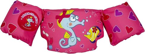 Poolmaster Learn-To-Swim Lil' Splashers Swimming Pool Float Training Aid Swim Vest and Arm Floaties, Blue in Saudi Arabia