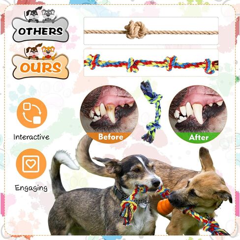 22 Pack Large Dog Chew Toys for Aggressive Chewers Dog Rope Toys Bulk Heavy Duty Dog Rope Toy for Large Dog Cleaning Dog Chew Toys for Medium Large Breed Dogs Teeth Cleaning in Saudi Arabia