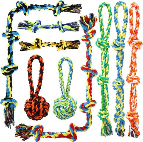 22 Pack Large Dog Chew Toys for Aggressive Chewers Dog Rope Toys Bulk Heavy Duty Dog Rope Toy for Large Dog Cleaning Dog Chew Toys for Medium Large Breed Dogs Teeth Cleaning in Saudi Arabia