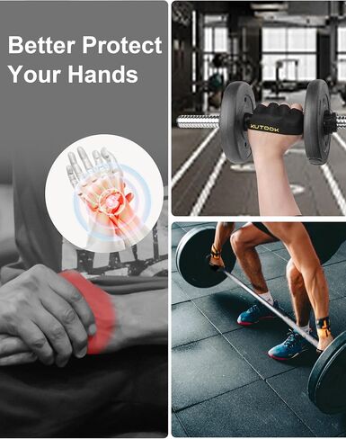 KUTOOK Gym Workout Gloves for Men & Women Weight Lifting Gloves with Palm Protection & Extra Grip Breathable Exercise Gloves for Fitness in Kuwait