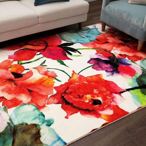 Mohawk Home Watercolor Bouquet Floral Pink (2' X 3') Accent Rug in Saudi Arabia