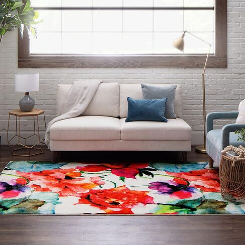 Mohawk Home Watercolor Bouquet Floral Pink (2' X 3') Accent Rug in Saudi Arabia