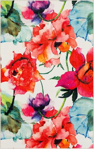 Mohawk Home Watercolor Bouquet Floral Pink (2' X 3') Accent Rug in Saudi Arabia