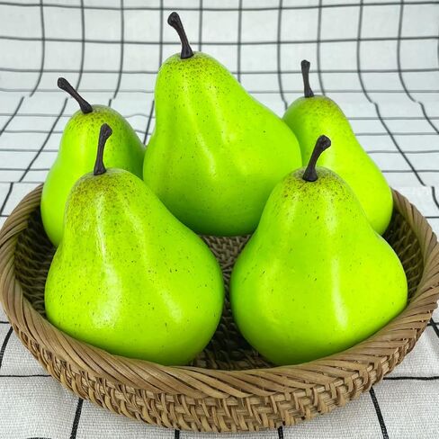 5 قطع من لوريجن كمثرى صناعية من الكمثرى الصناعية لدعائم الصور لتزيين المنزل (أصفر) in Kuwait