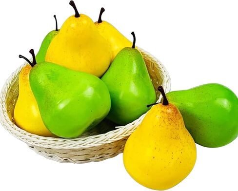 5 قطع من لوريجن كمثرى صناعية من الكمثرى الصناعية لدعائم الصور لتزيين المنزل (أصفر) in Kuwait