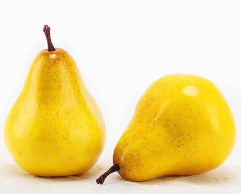 Lorigun 5pcs Fake Pear Artificial Fruit Faux Pears for Photo Props Home Decoration(Green) in Saudi Arabia