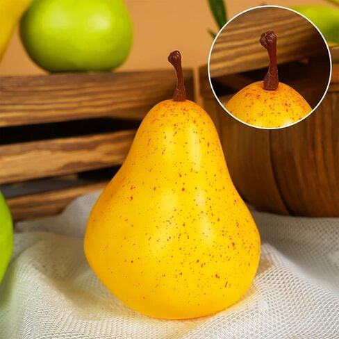 Lorigun 5pcs Fake Pear Artificial Fruit Faux Pears for Photo Props Home Decoration(Green) in Saudi Arabia