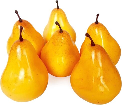 Lorigun 5pcs Fake Pear Artificial Fruit Faux Pears for Photo Props Home Decoration(Green) in Saudi Arabia