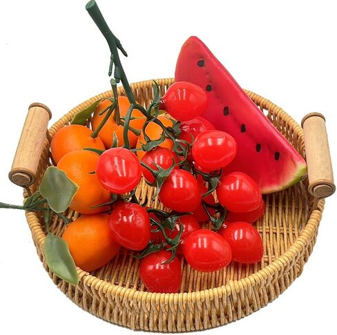 WJboand 3 قطع طماطم الكرز الأحمر الاصطناعي واقعية محاكاة الخضروات وهمية الفاكهة المنزل مطبخ المنزل مهرجان حفلة عيد الميلاد الديكور التصوير الدعائم نموذج in Kuwait