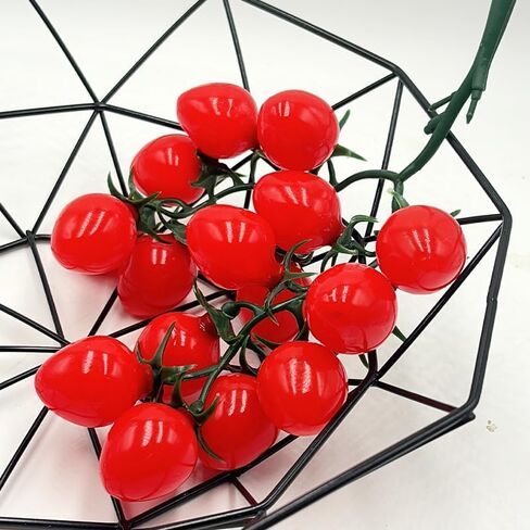 WJboand 3 قطع طماطم الكرز الأحمر الاصطناعي واقعية محاكاة الخضروات وهمية الفاكهة المنزل مطبخ المنزل مهرجان حفلة عيد الميلاد الديكور التصوير الدعائم نموذج in Kuwait