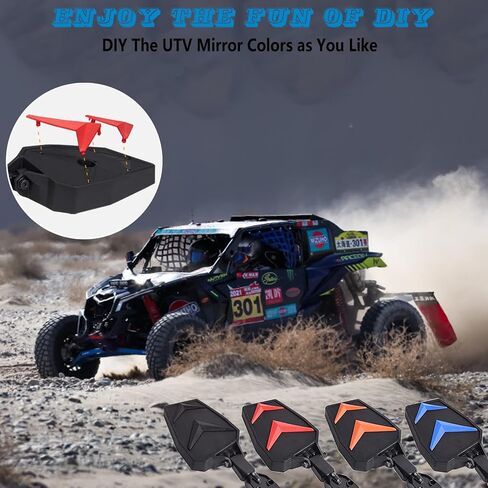 Utv Side Mirrors，UTV Mirrors Fits 1.75-2" Roll Bar Compatible With Polaris Rzr 800 900 1000 Xp Turbo Pioneer Rhino Mule Teryx W,Rear View Accessories Black Orange Blue Red,Adjustable Aluminum Clamp in Saudi Arabia