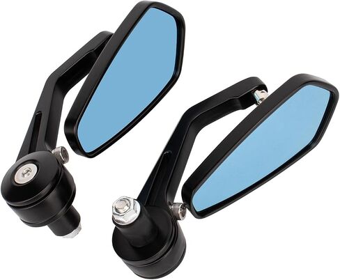 Universal 7/8" 22mm Handle Bar End Side Rearview Mirrors for Racing Sports Bike Scooter Honda Yamaha in Saudi Arabia
